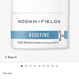 Rodan + Fields REDEFINE Triple Defense Cream - White and Blue